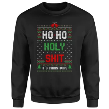 Image of Ho Ho It's Christmas Unisex Sweatshirt - Black - 3XL - Black