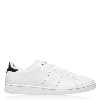 Image of Lonsdale Leyton Leather Mens Trainers - White/Black