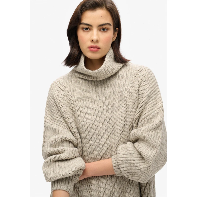 Image of Superdry Knit Jumper Dress - Grey Grey 12