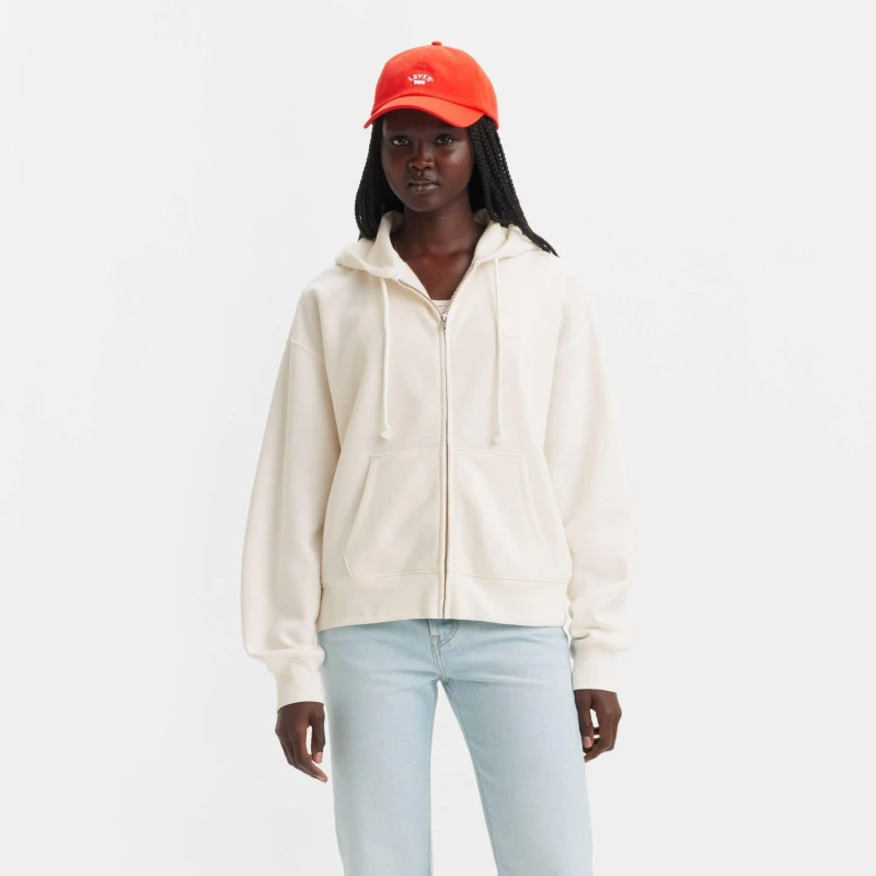 Image of Levis Womens Everyday Zip Hoodie Sugar Swizzle female 8 (XS)