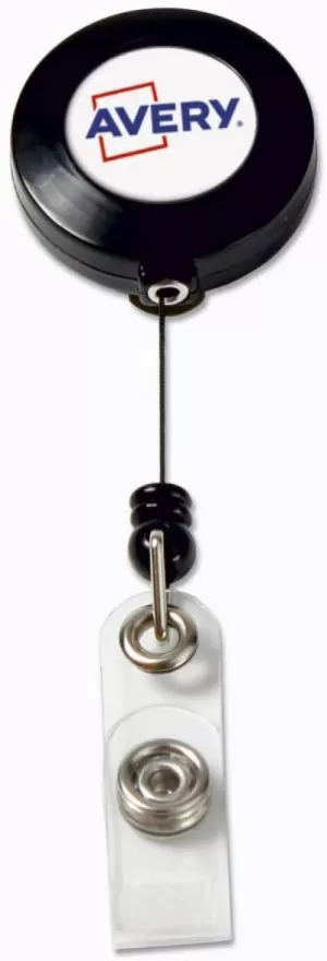 image of Avery 4829 Badge Reels for Name Badges 800mm Black PK10