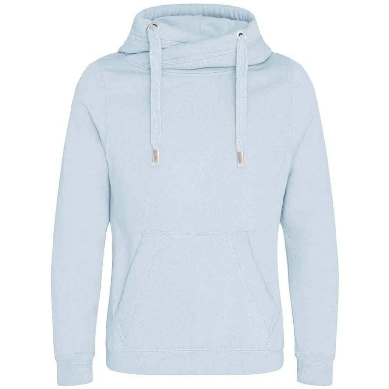 Image of AWDis AWDis Men Crossover Collar Hoodie in Blue Size: X-Small Blue XS Male 5059958654051