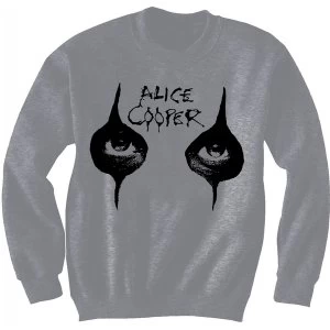 Image of Alice Cooper - Eyes Mens Large Sweatshirt - Grey