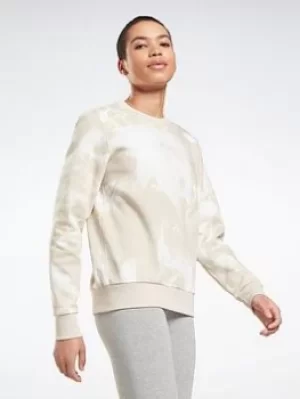 Image of Reebok Myt Tie-dyed Crew, Beige Size M Women