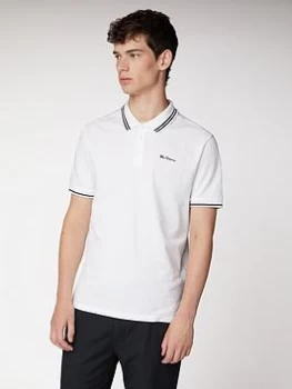 Image of Ben Sherman Classic Tipped Polo-SNOW White, Size L, Men