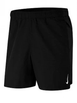 image of Nike Run Division Challenger 7" Shorts - Black/Silver