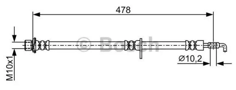 Image of Bosch 1 987 481 927 Brake Hose Brake Hose (83)