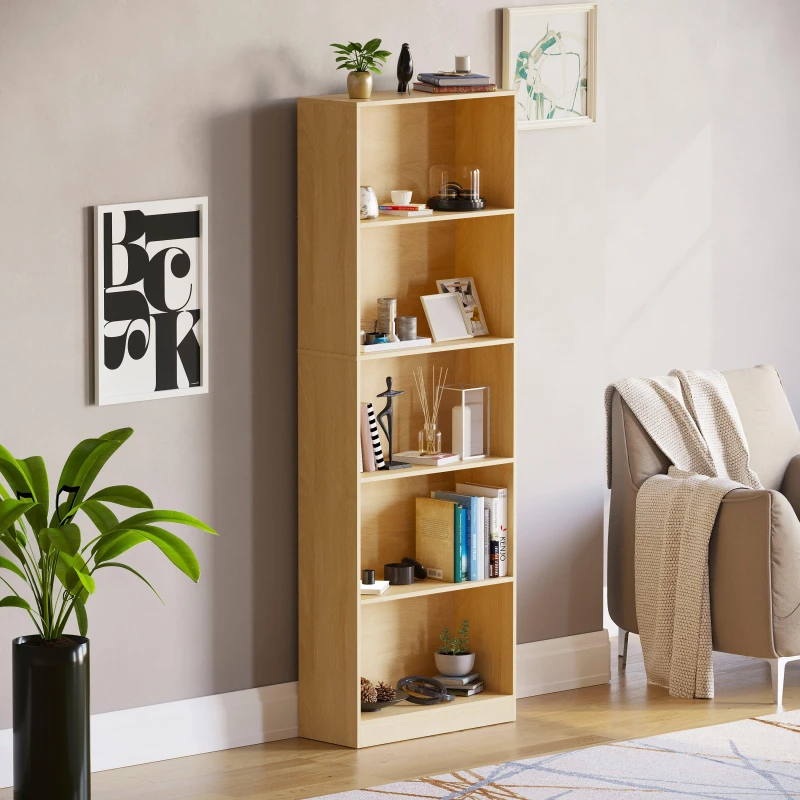 Image of Lassic Vida Designs Cambridge 5 Tier Extra Large Bookcase Oak unisex 5 Tier