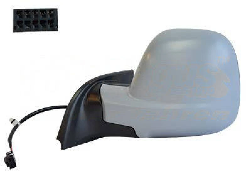 Image of VAN WEZEL 0991807 Wing mirror * HAGUS * Left, Heatable, primed Outside Mirror (50)