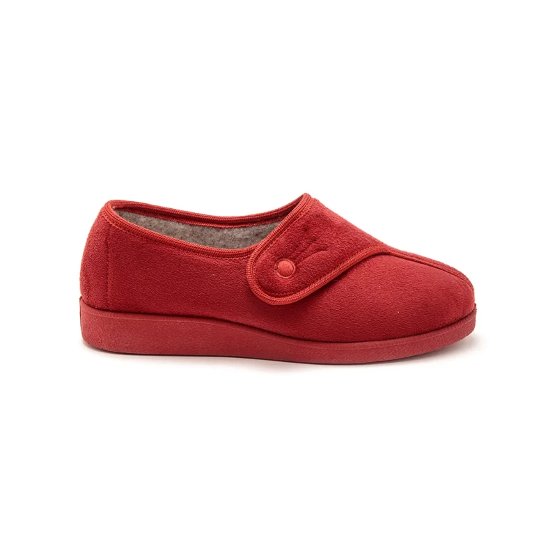 Image of Pediconfort Womens hook-and-loop slippers Pediconfort Rouge Female 39