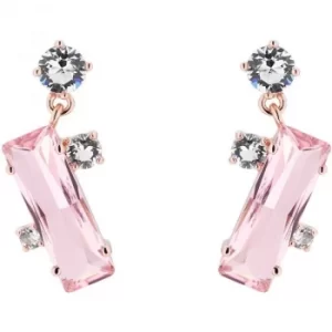 Image of Ted Baker Ladies Rose Gold Plated Broklyn Crystal Baguette Earring