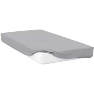 Image of Belledorm 200 Thread Count Egyptian Cotton Fitted Sheet (Kingsize) (Platinum) - Platinum