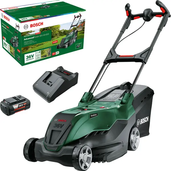 image of Bosch AdvancedRotak 36V-40-650 36V 1 x 6Ah Li-ion Cordless Rotary Lawnmower