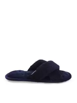 Image of TOTES Totes Popcorn Crossover Open Toe, Navy, Size 6, Women