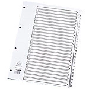 image of Guildhall Mylar Dividers, White, A4 25 Part 1-25 Numbered Set