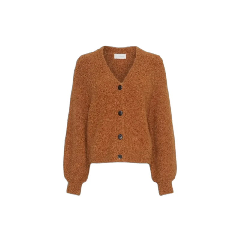 Image of moss copenhagen Womens cardigan Moss Copenhagen MSCHZofie Jilda Orange Female M/L