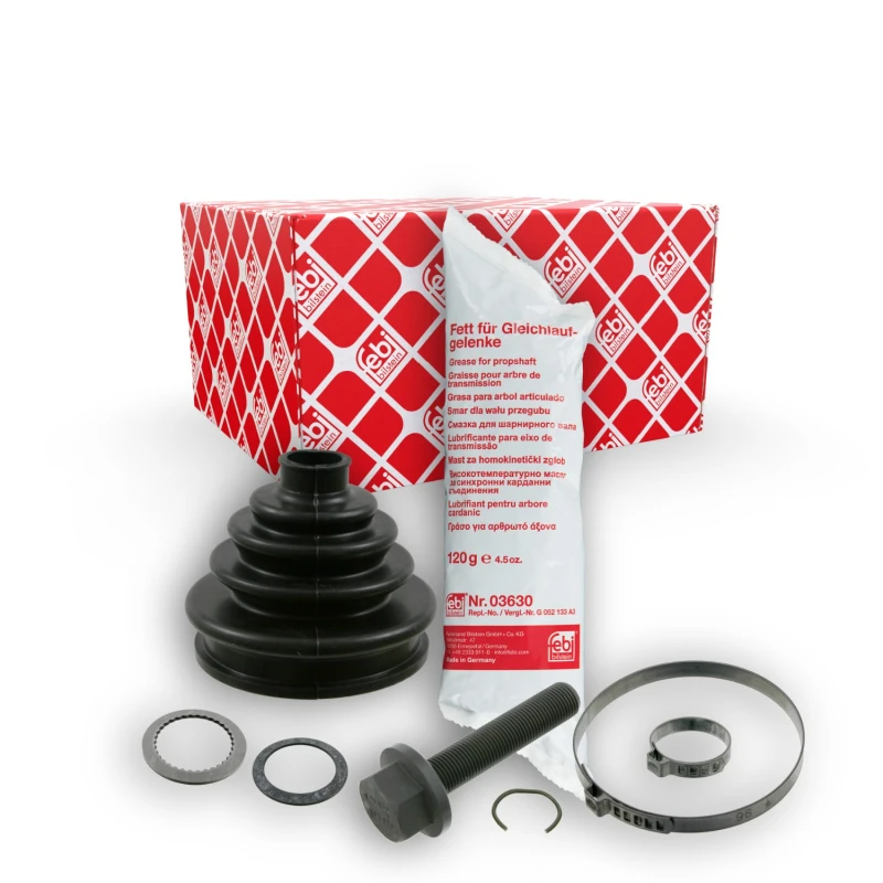 Image of FEBI BILSTEIN 01170 CV Boot Wheel Side, Rubber Rubber Bellow,drive shaft (194)
