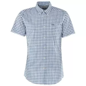 Image of Barbour Mens Teesmouth Tailored Shirt Mid Blue XL