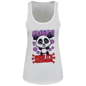 image of Handa Panda Ladies/Womens Smile Floaty Tank (Medium (UK 10-12)) (White)