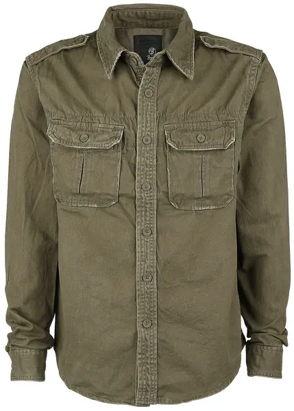Image of Brandit Vintage Shirt Longsleeve olive XL Men