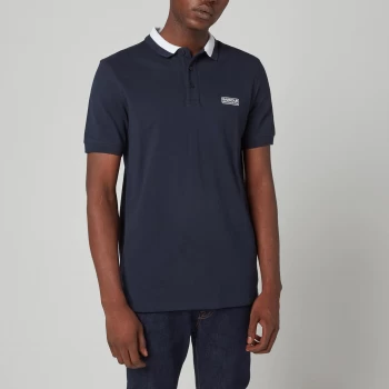 Barbour International Mens Event Bold Tipped Polo Shirt - Navy - L