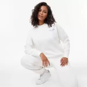 Image of Jack Wills Graphic Oversized Crew Sweater - White