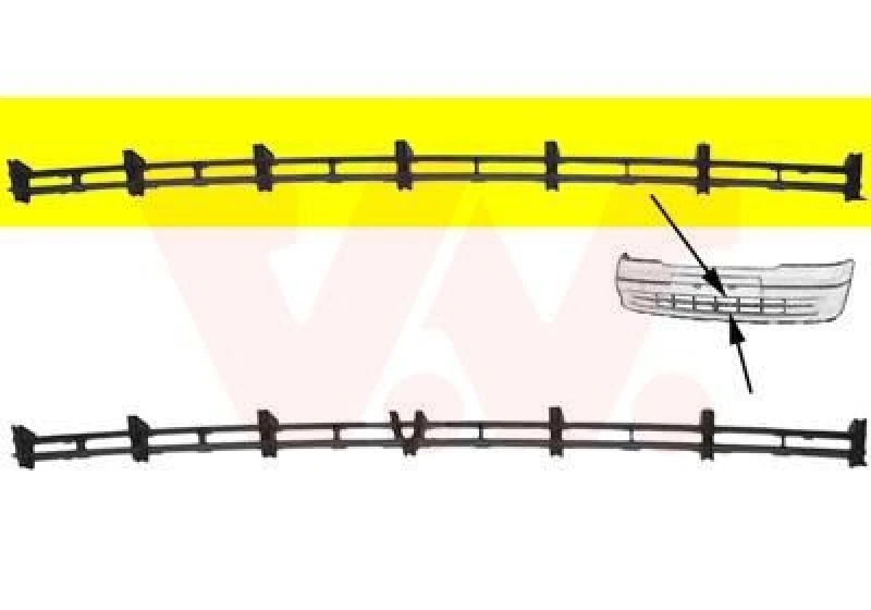 Image of VAN WEZEL Bumper grill VAN WEZEL 3742590