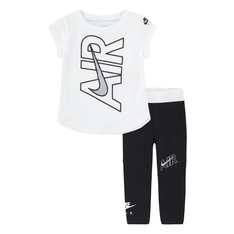Image of Nike Air Legging Set Bb23 - Black 6 - 12 Months