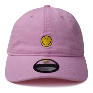 Image of Smiley - Emboridered Original Smiley Logo Unisex Adjuster Fitting Strap Cap - Pink