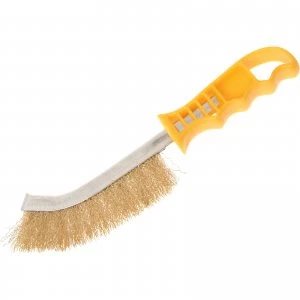 Image of Faithfull Wire Scratch Brush Brass 1 Row