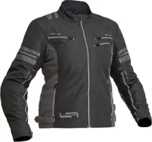 image of Lindstrands Liden Waterproof Ladies Motorcycle Textile Jacket, black-grey, Size 36 for Women, black-grey, Size 36 for Women