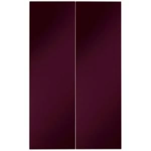 Image of Cooke Lewis Raffello High Gloss Aubergine Larder door W300mm Set of 2