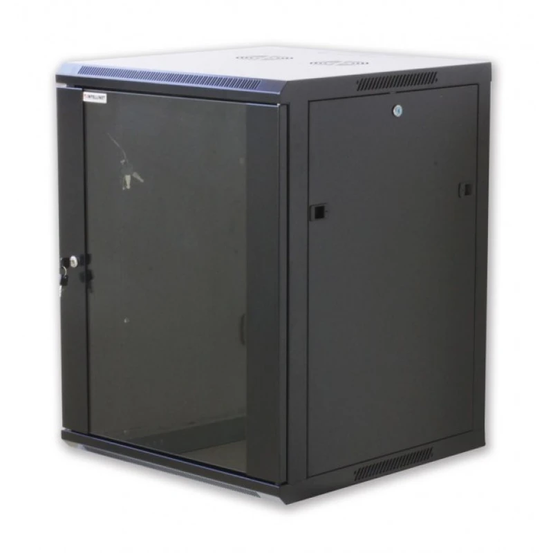 Image of Techly I-CASE EW-2012BKL rack cabinet 12U Wall mounted rack Black