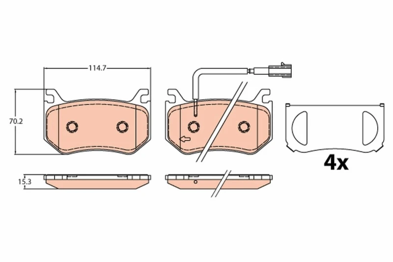 Image of Brake pad set TRW GDB2209