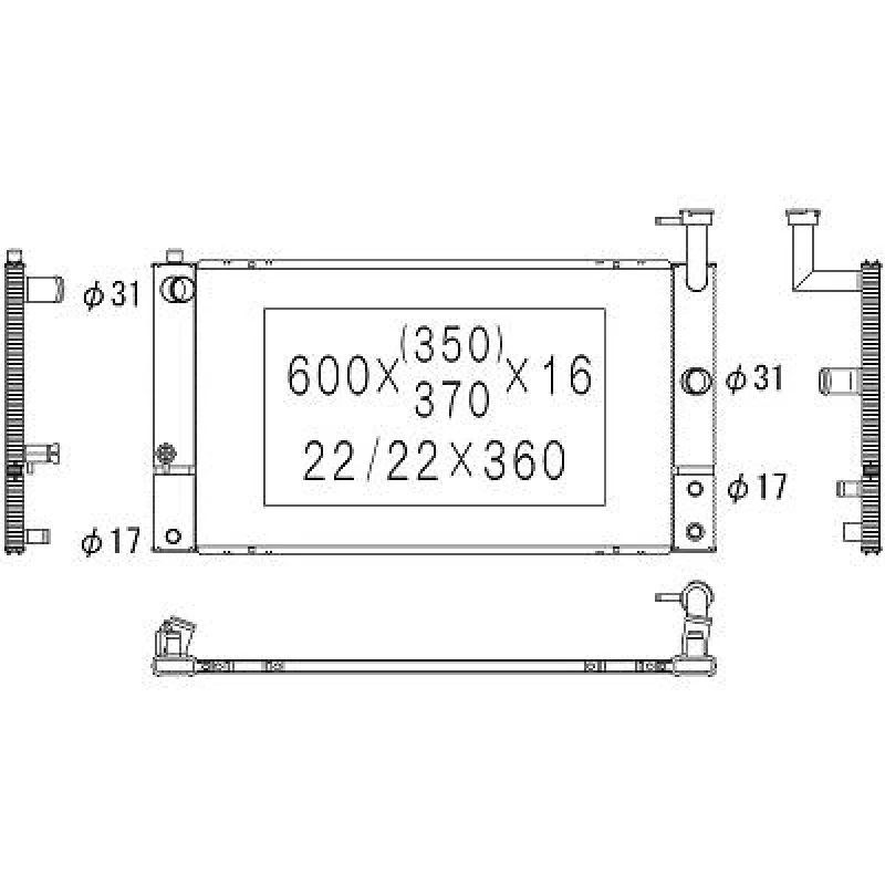 Image of Engine radiator DIEDERICHS DCM3322