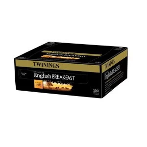 Image of Twinings English Breakfast Fine High Quality Aromatic Tea Bags Box of 100 Tea Bags