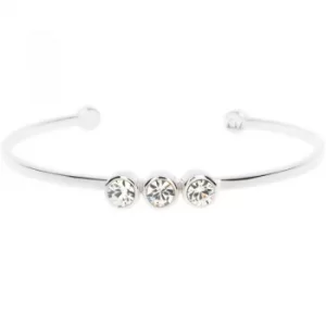 image of Ladies Karen Millen Stainless Steel CRYSTAL DOT CUFF