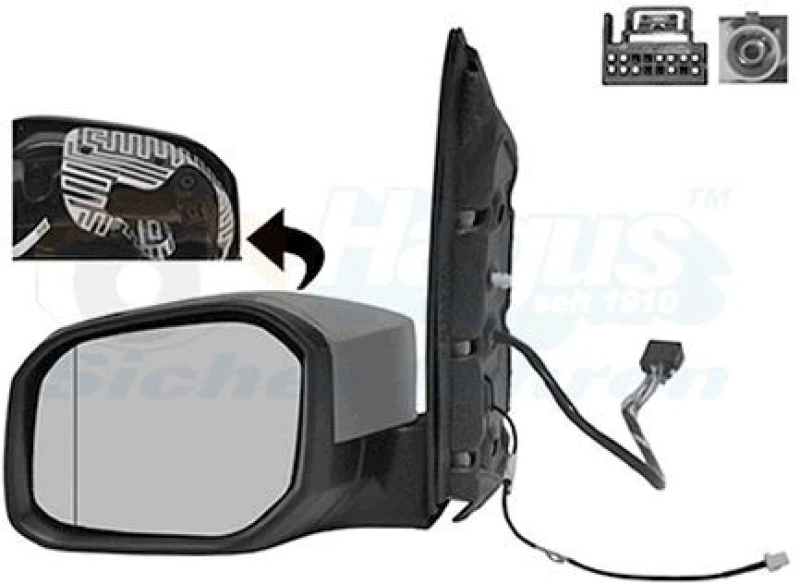 Image of VAN WEZEL Wing mirror VAN WEZEL 5854807