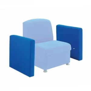 Image of TC Office Single Glacier Arm for Modular Reception Chair, Royal Blue