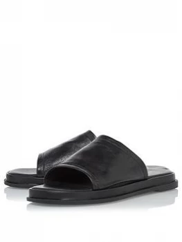 image of Dune London Laurena Flat Sandal - Black, Size 4, Women