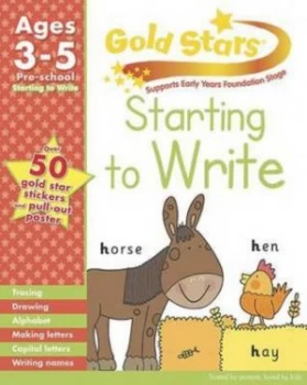 Image of Gold Stars Starting to Write Preschool Workbook Book