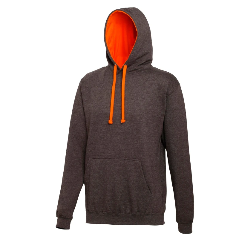 Image of AWDis AWDis Men Varsity Hooded Sweatshirt Hoodie in Burnt Orange Size: X-Small Burnt Orange XS Male 5057520803692