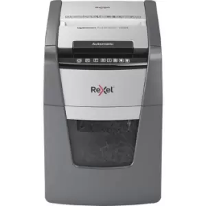 image of Rexel Optimum AutoFeed+ 100M Document shredder Micro-cut 2 x 15mm 34 l No. of pages (max.): 100 Safety level (document shredder) 5 Also shreds Paper c