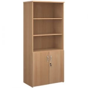 Image of Dams International Combination Unit Lockable with 4 Shelves Melamine Universal 800 x 470 x 1790mm Beech