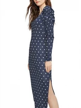 Image of Ted Baker Meegwin Ditsy Spot Jersey Dress - Dark Blue, Dark Blue, Size 2=10, Women