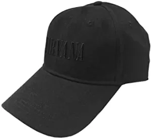 image of Nirvana - Text Logo Unisex Baseball Cap - Black