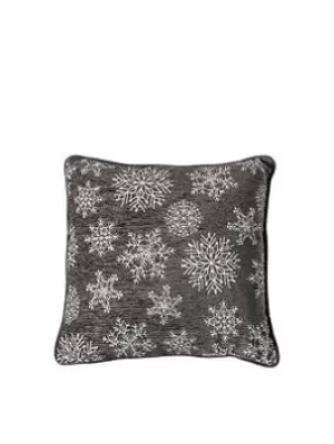 Image of Gallery All Over Snowflake Chenille Cushion