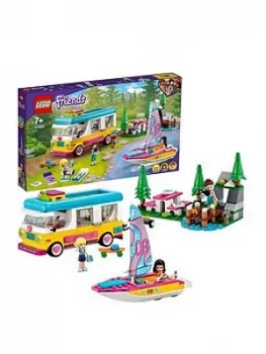 image of Lego Friends Forest Camper Van & Sailboat Set 41681