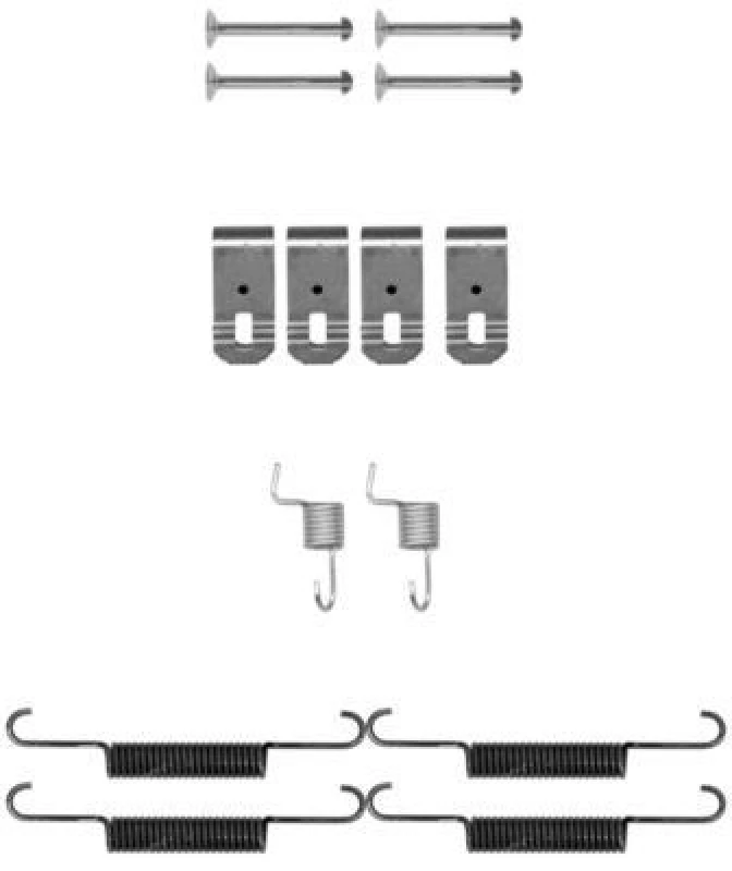 Image of HELLA Brake shoe fitting kit HELLA 8DZ 355 202-041