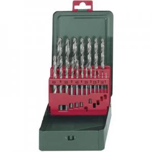 Image of Metabo 627153000 HSS Metal twist drill bit set 19 Piece cut DIN 338 Cylinder shank 1 Set